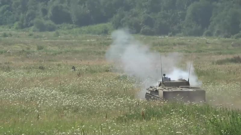 Двустороннее тактическое учение с боевой стрельбой на полигоне Гвардейский